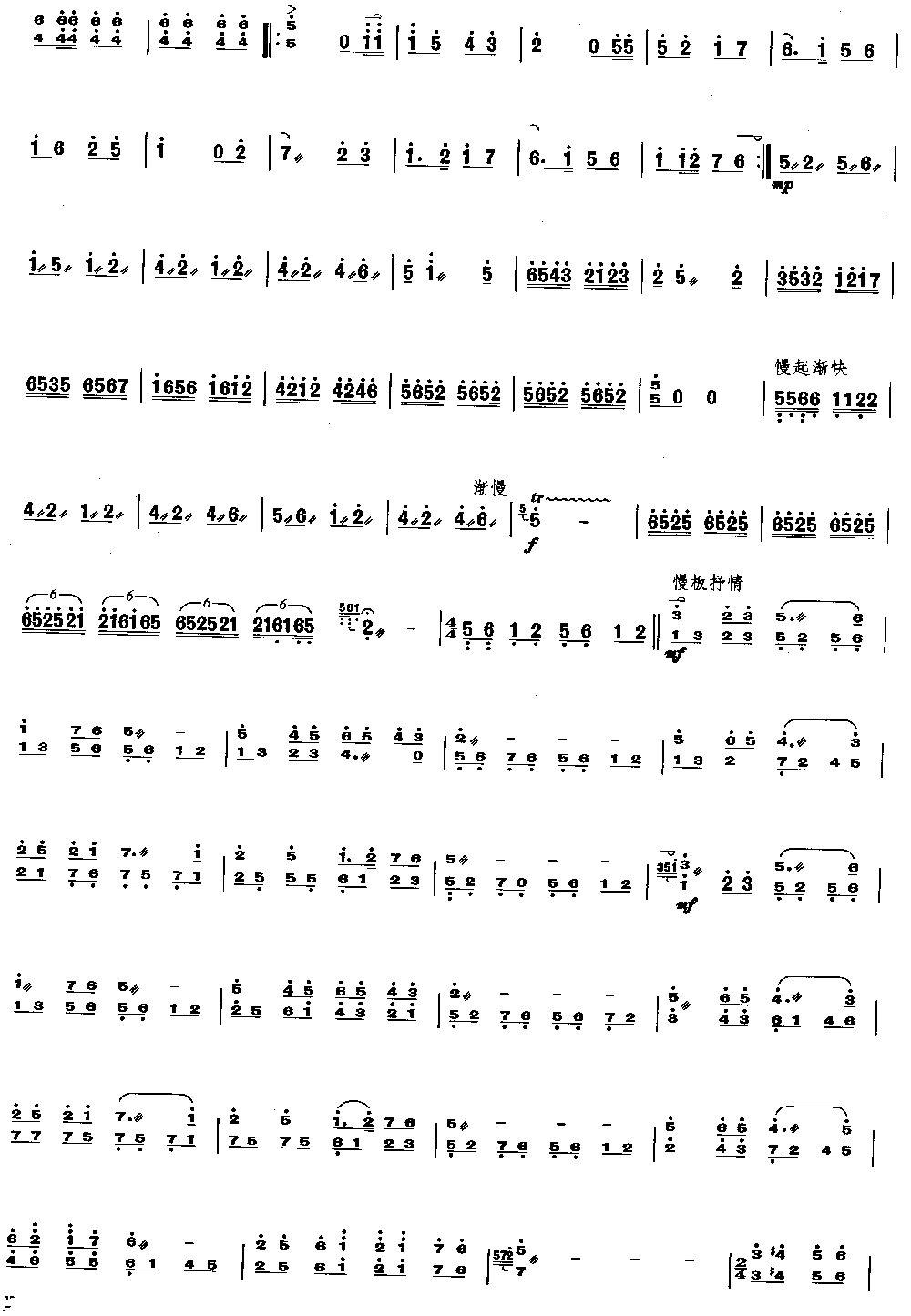山花盛开的时候 [简谱版]（独奏共4张）其它曲谱（图2）
