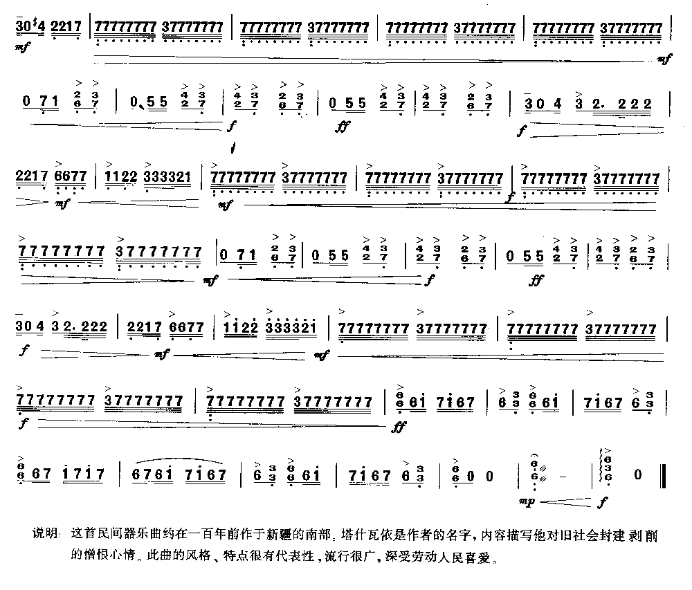 塔什瓦依  [简谱版]（独奏共3张）其它曲谱（图3）