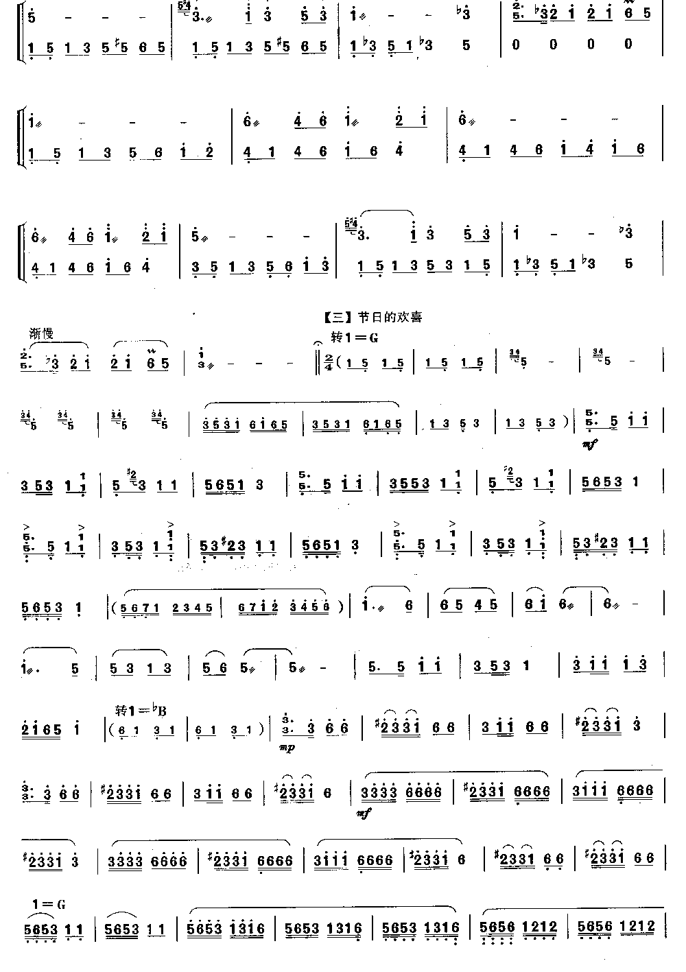 欢乐的火把节 [简谱版]（独奏共3张）其它曲谱（图2）