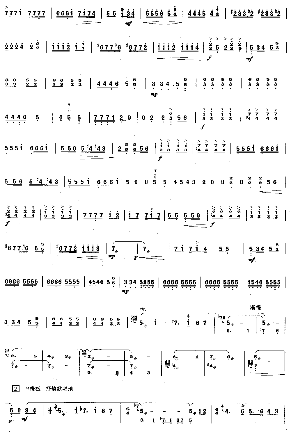潘吉尕木卡姆变奏曲 [简谱版]（独奏共3张）其它曲谱（图2）