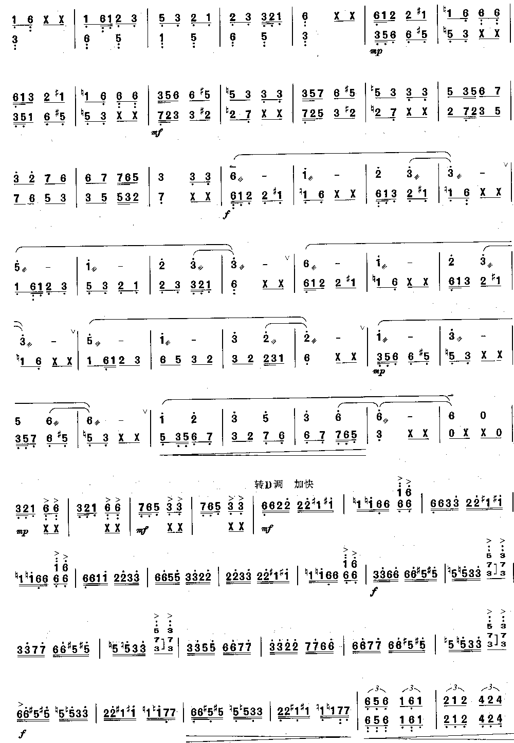 竹林涌翠 [简谱版]（独奏共6张）其它曲谱（图5）