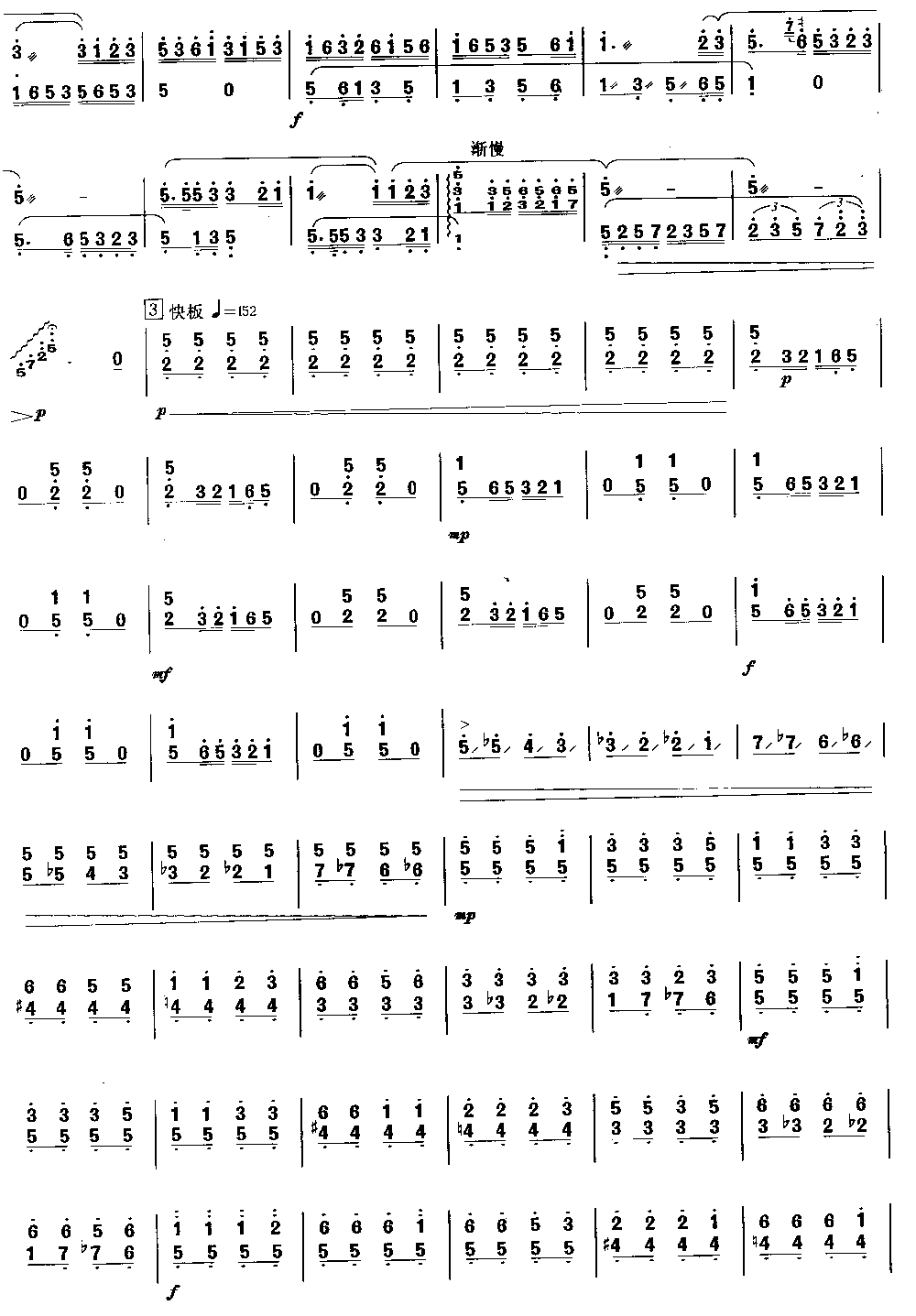 乌苏里船歌  [简谱版]（独奏共5张）其它曲谱（图2）