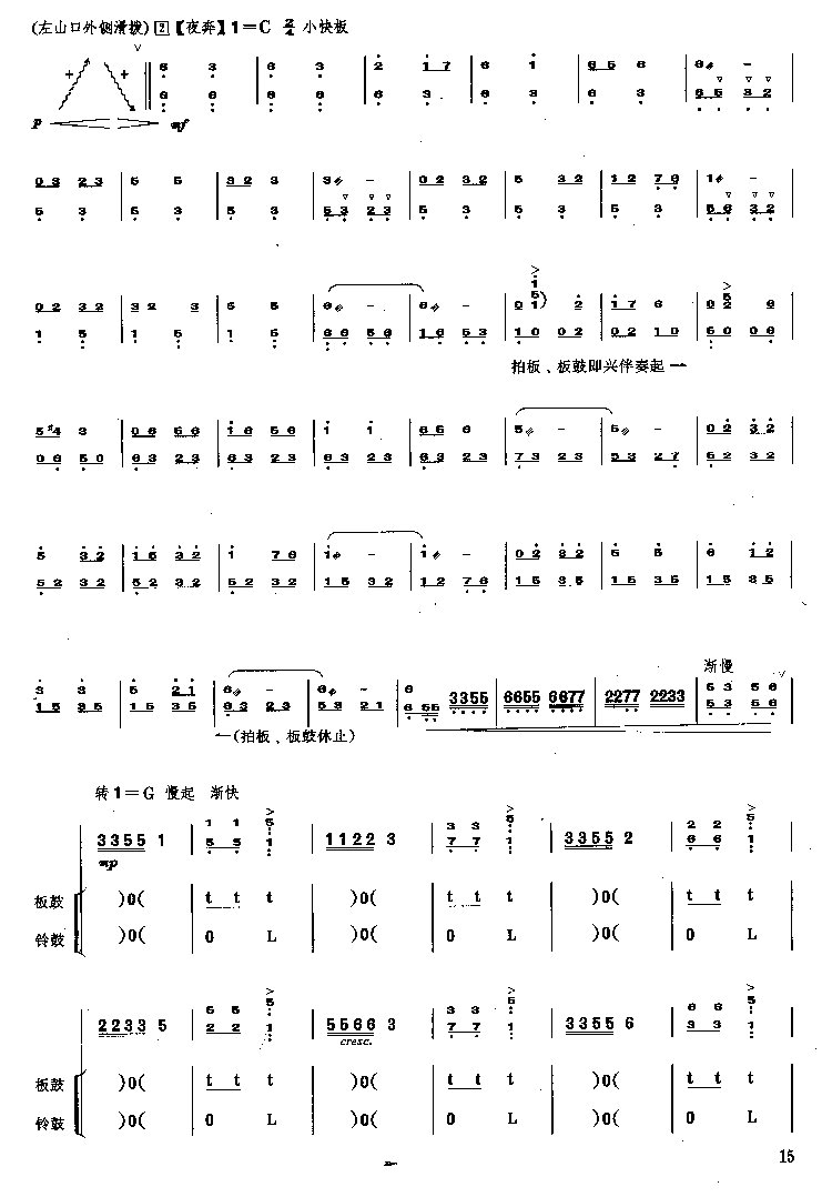 林冲夜奔 [简谱版]（独奏共10张）其它曲谱（图4）