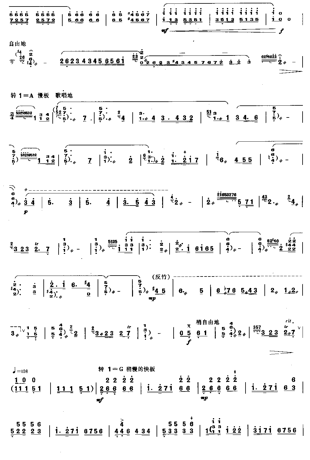边疆的春天 [简谱版]（独奏共3张）其它曲谱（图2）
