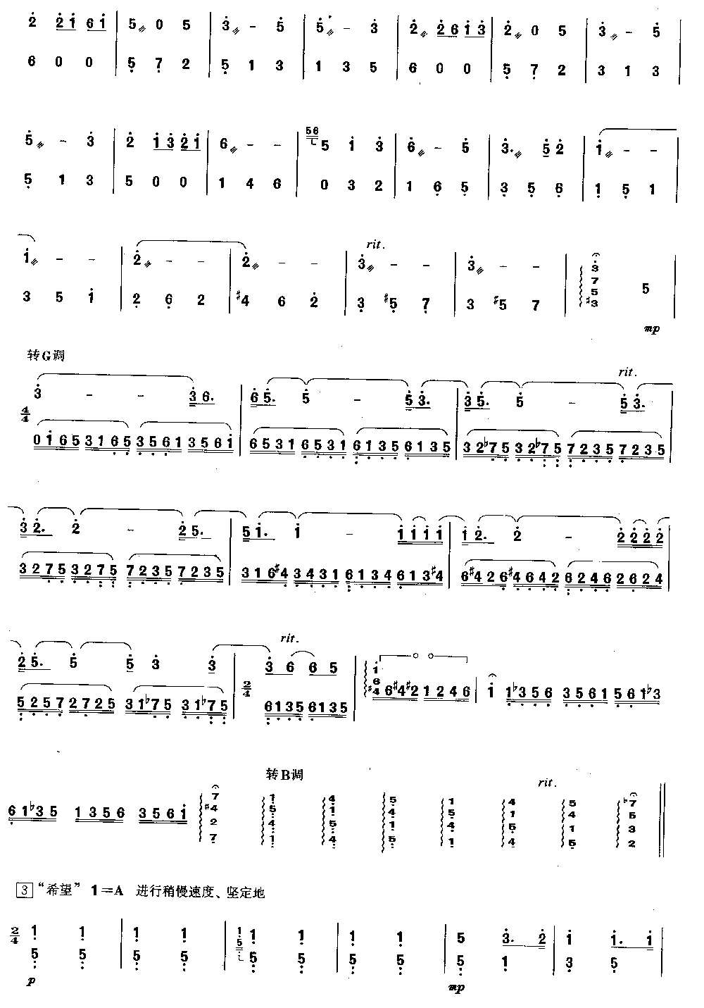 青年叙事曲  [简谱版]（独奏共7张）其它曲谱（图4）