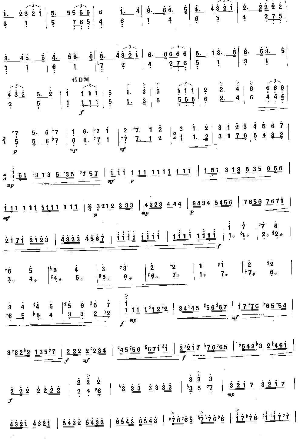 青年叙事曲  [简谱版]（独奏共7张）其它曲谱（图5）