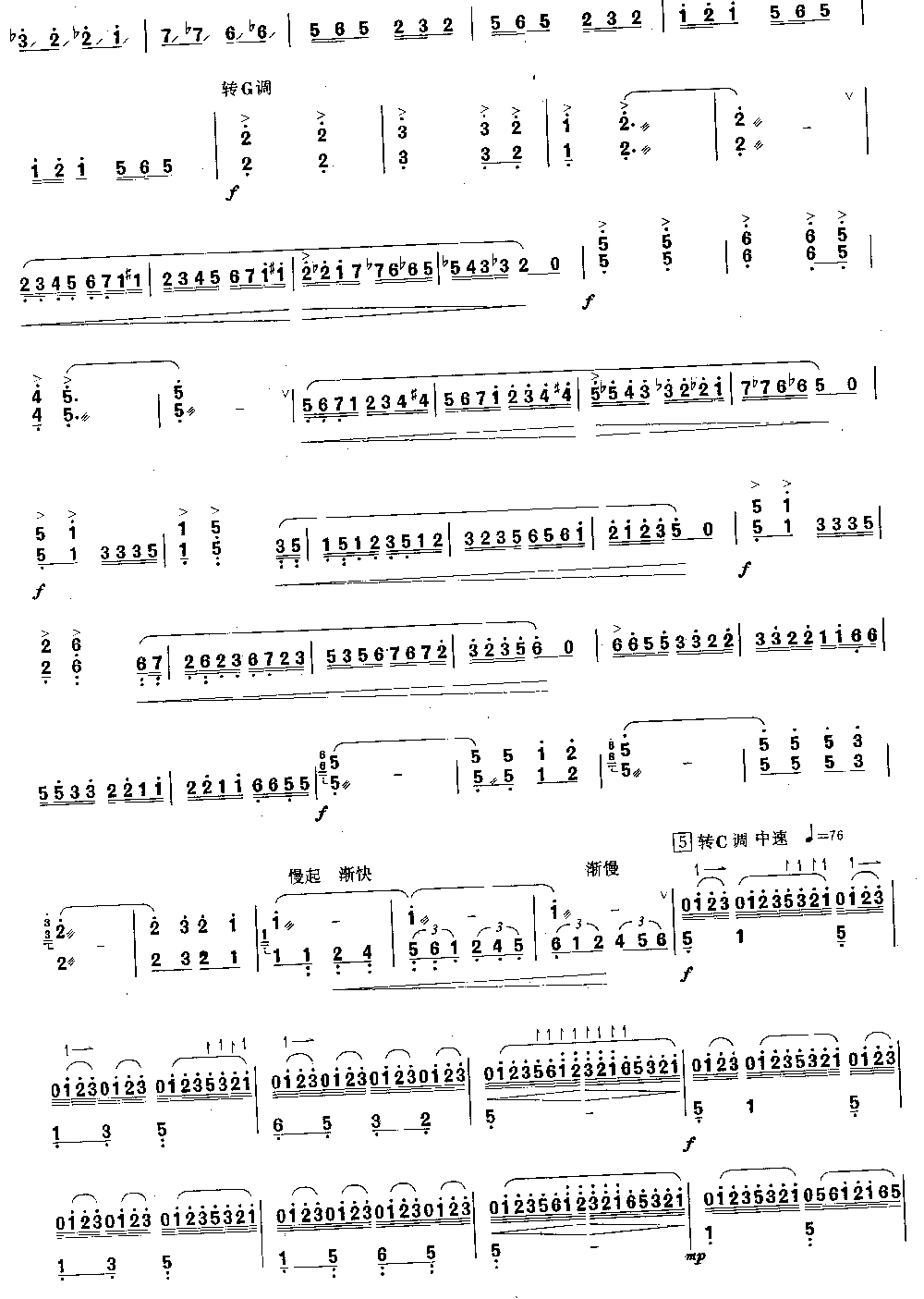 乌苏里船歌  [简谱版]（独奏共5张）其它曲谱（图4）