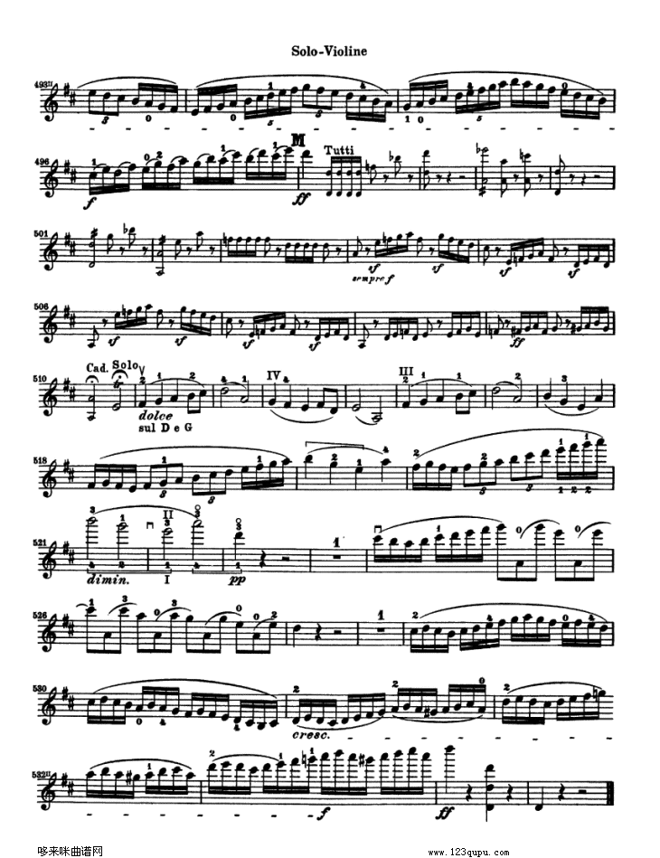 贝多芬小提琴协奏曲(konzert fur violine)其它曲谱（图11）