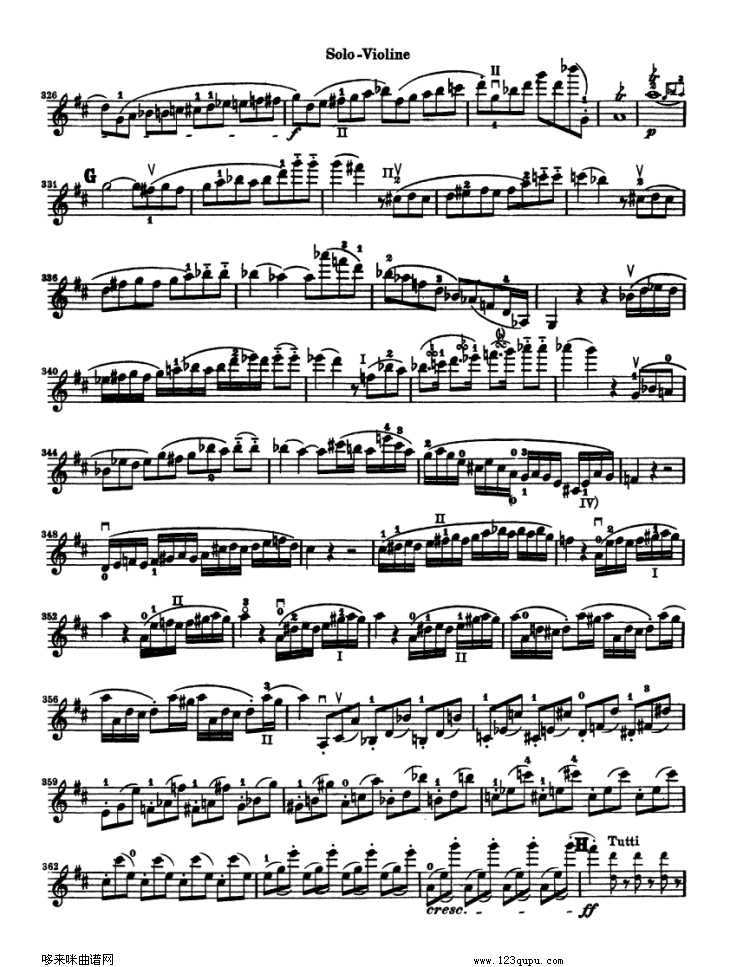 贝多芬小提琴协奏曲(konzert fur violine)其它曲谱（图7）