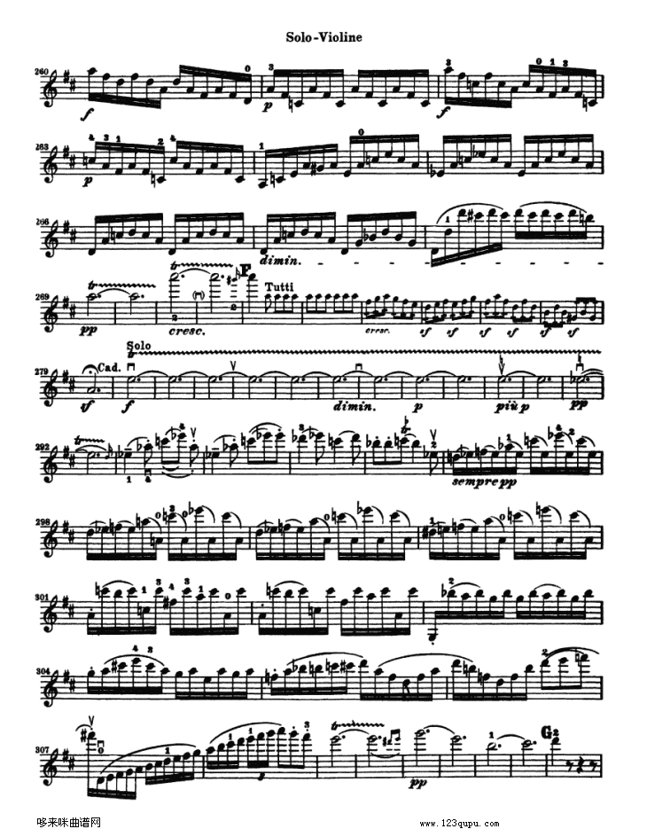 贝多芬小提琴协奏曲(konzert fur violine)其它曲谱（图19）