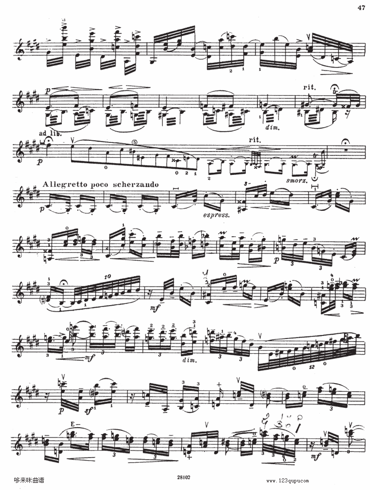 伊萨伊小提琴奏鸣曲（sonate No6）其它曲谱（图4）
