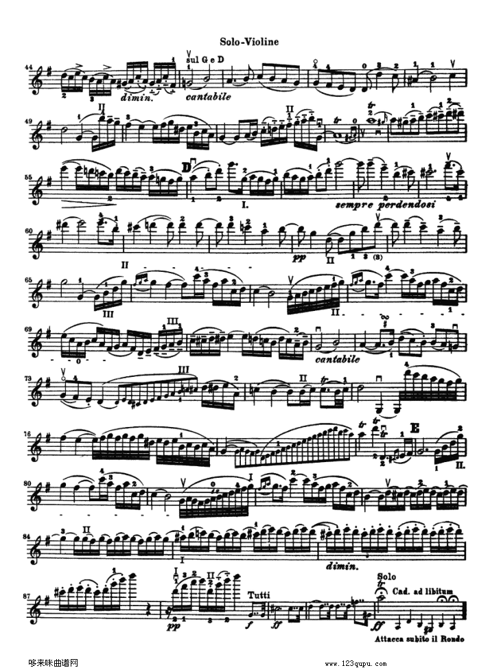 贝多芬小提琴协奏曲(konzert fur violine)其它曲谱（图13）