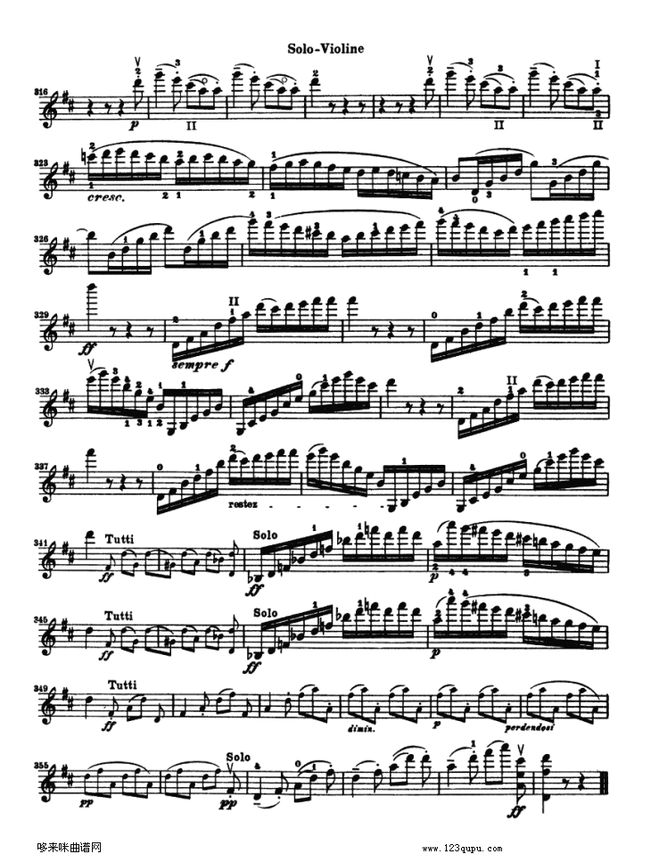 贝多芬小提琴协奏曲(konzert fur violine)其它曲谱（图20）