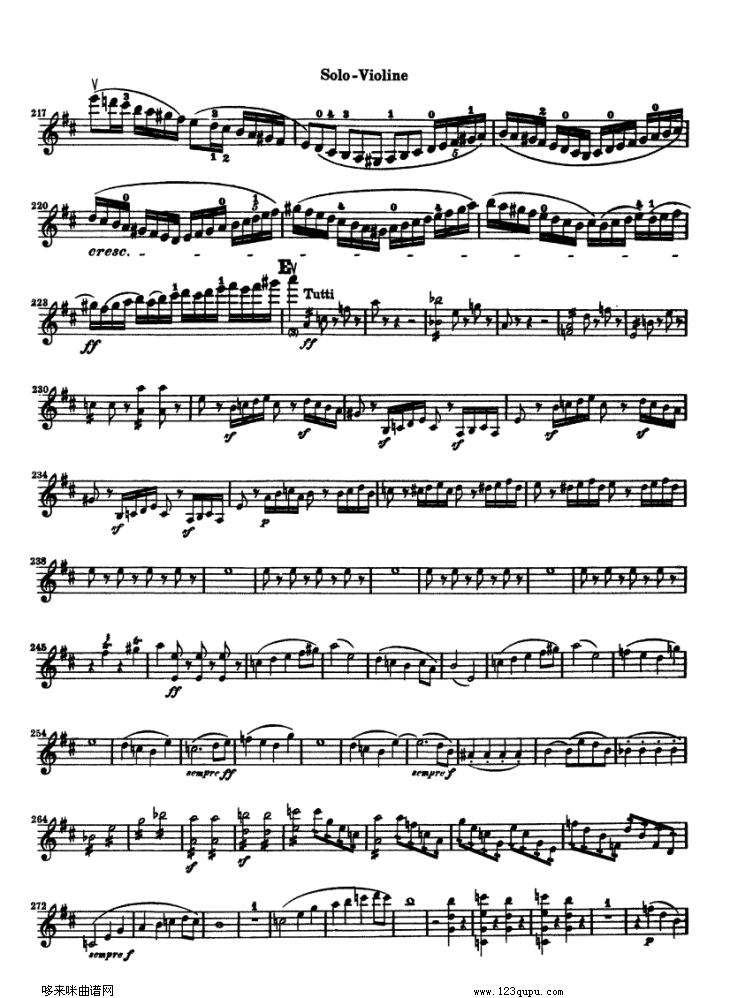 贝多芬小提琴协奏曲(konzert fur violine)其它曲谱（图5）