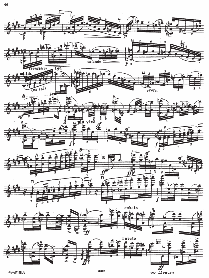 伊萨伊小提琴奏鸣曲（sonate No6）其它曲谱（图3）