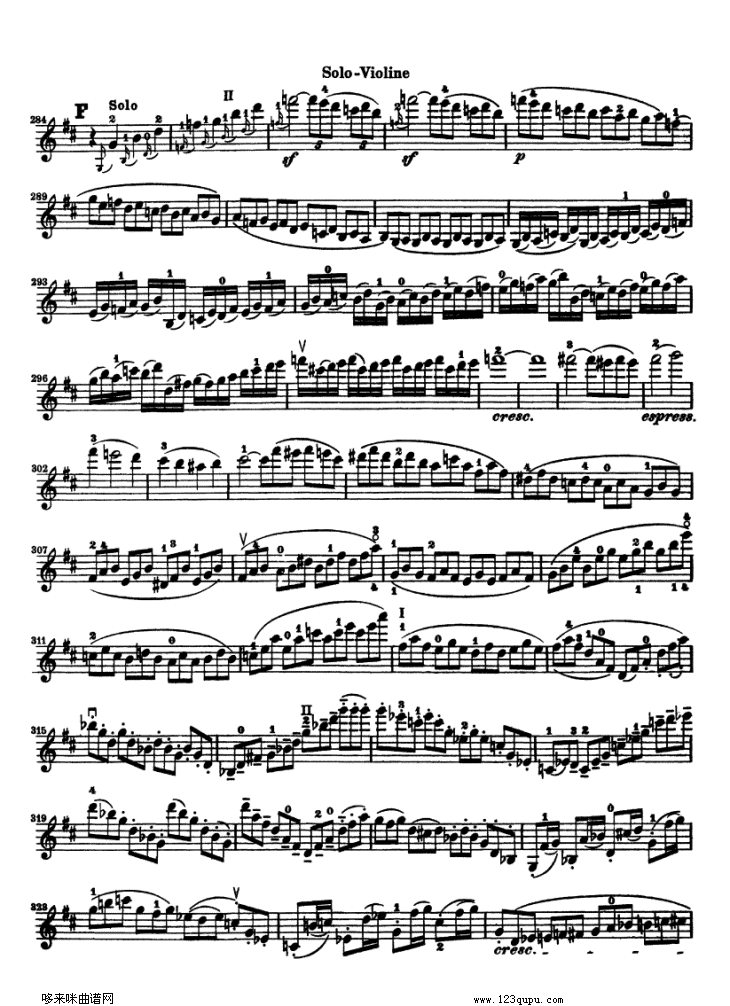 贝多芬小提琴协奏曲(konzert fur violine)其它曲谱（图6）
