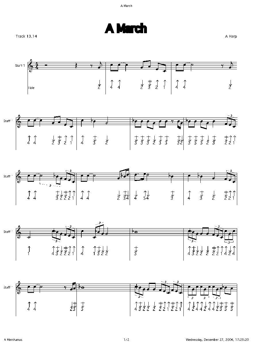 A March 口琴谱其它曲谱（图1）