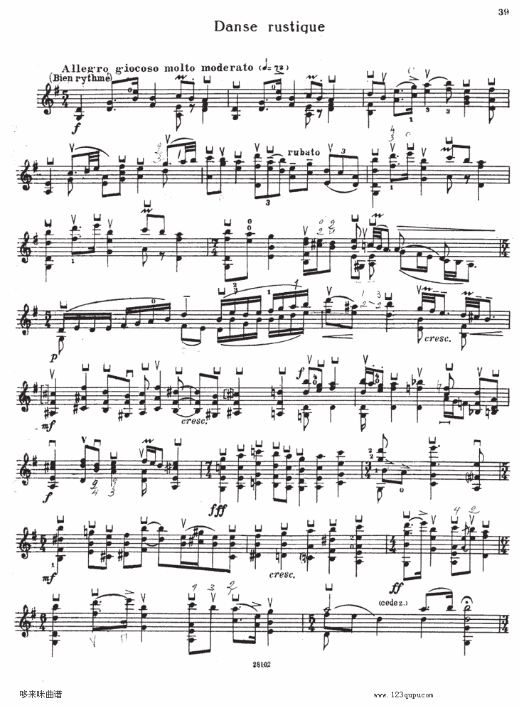 伊萨伊小提琴奏鸣曲（sonate No5）其它曲谱（图4）