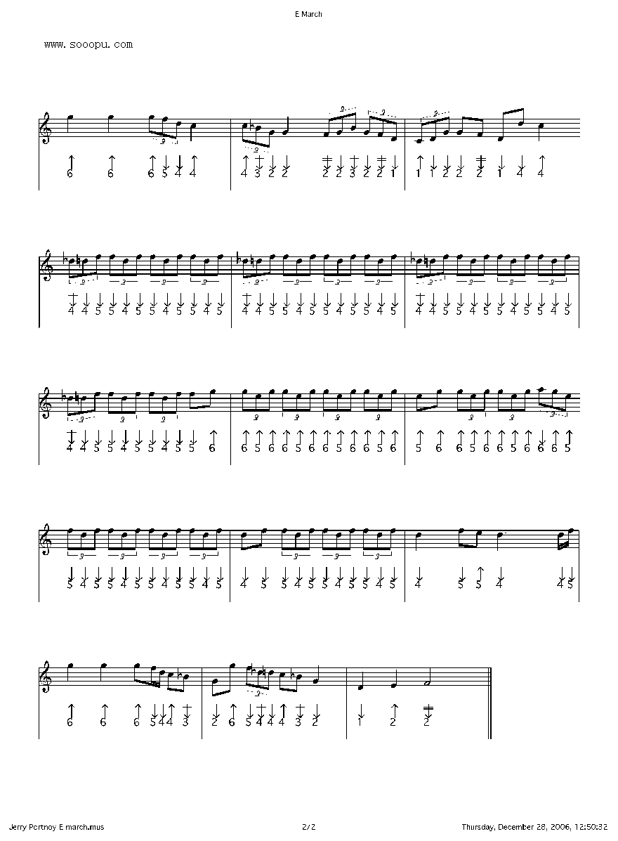e march 口琴谱其它曲谱（图2）