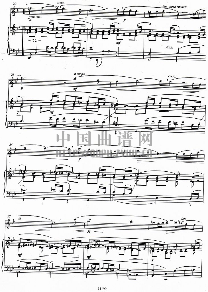 Vocalise by Rachmaninoff    （长笛独奏谱）其它曲谱（图3）