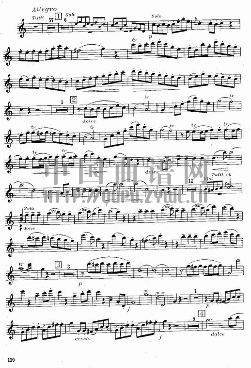 莫扎特C大调长笛协奏曲(Morzat C Major Concerto)其它曲谱（图6）