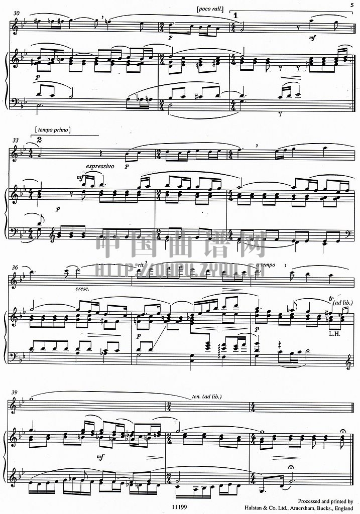Vocalise by Rachmaninoff    （长笛独奏谱）其它曲谱（图4）