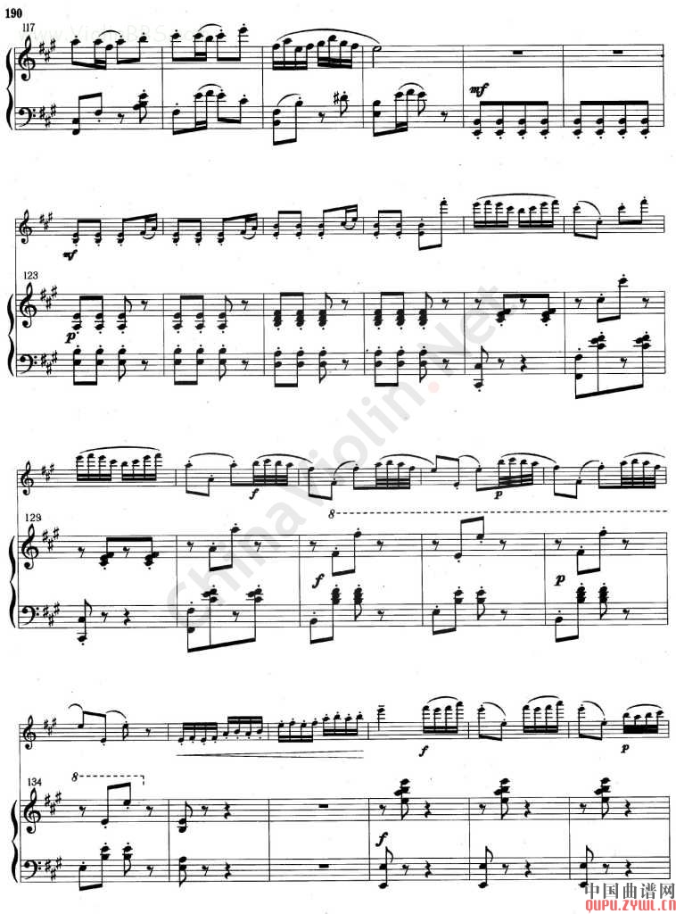 梁山泊与祝英台(梁祝)小提琴钢琴协奏曲其它曲谱（图7）