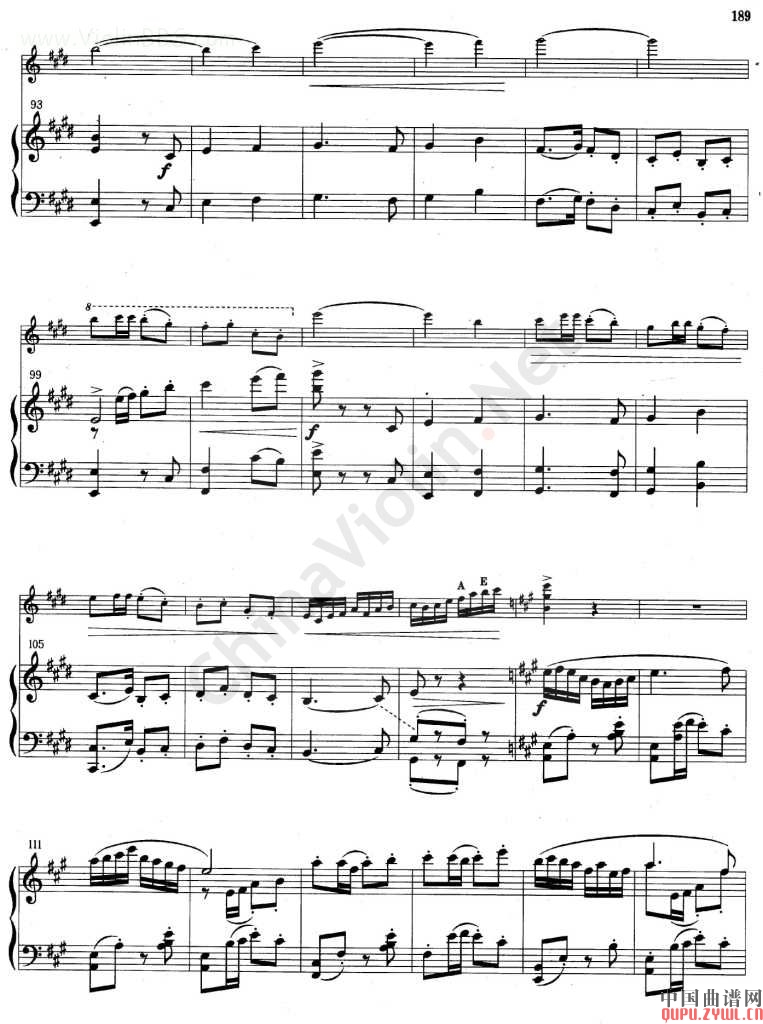 梁山泊与祝英台(梁祝)小提琴钢琴协奏曲其它曲谱（图6）