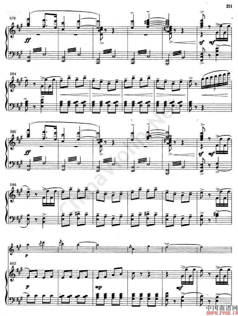 梁山泊与祝英台(梁祝)小提琴钢琴协奏曲其它曲谱（图28）