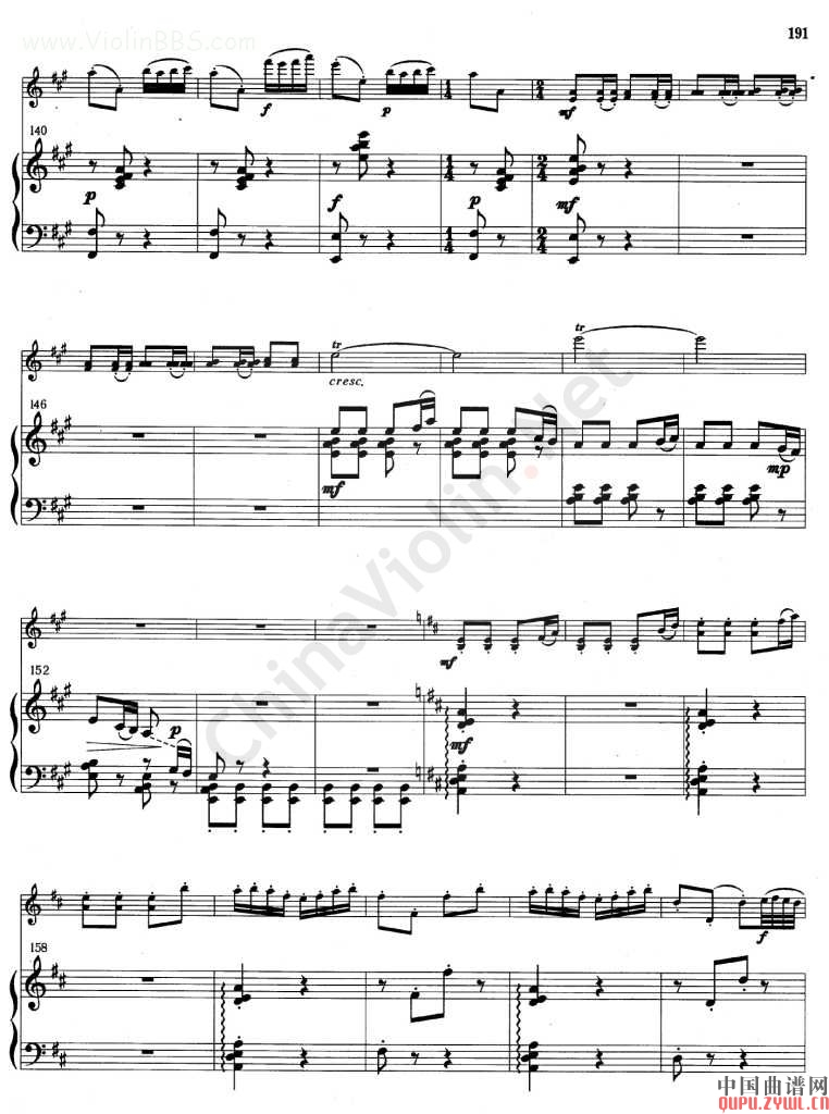 梁山泊与祝英台(梁祝)小提琴钢琴协奏曲其它曲谱（图8）
