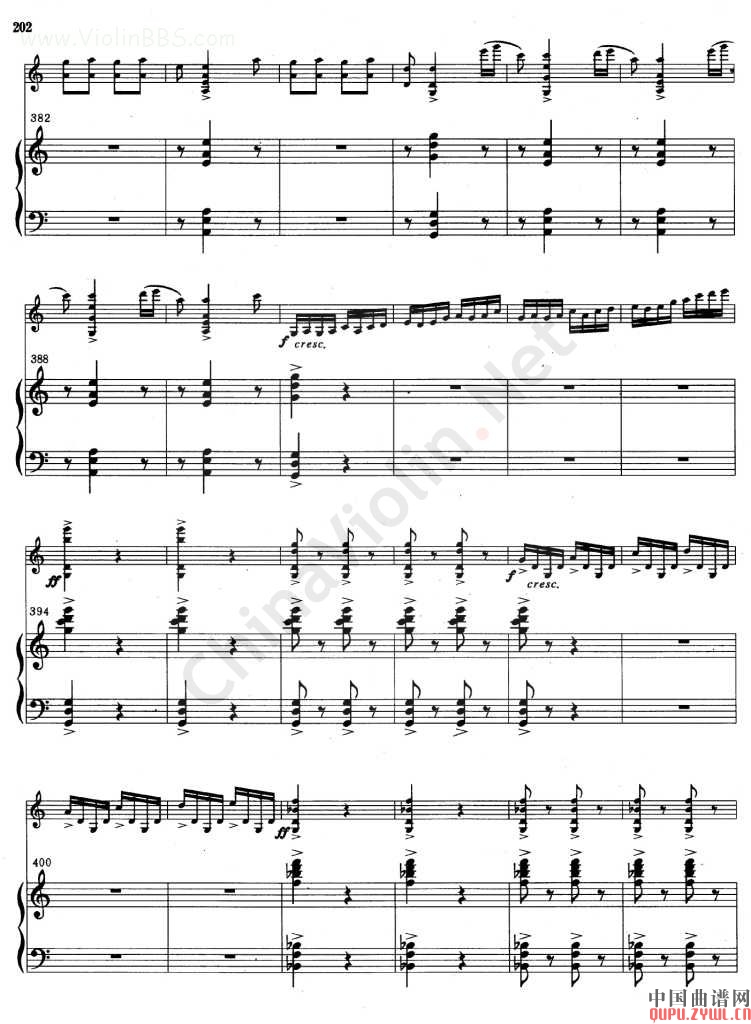 梁山泊与祝英台(梁祝)小提琴钢琴协奏曲其它曲谱（图19）