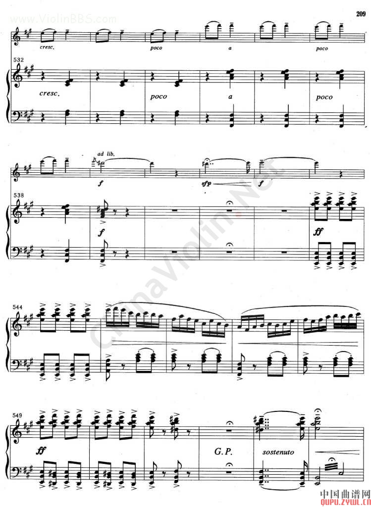 梁山泊与祝英台(梁祝)小提琴钢琴协奏曲其它曲谱（图26）