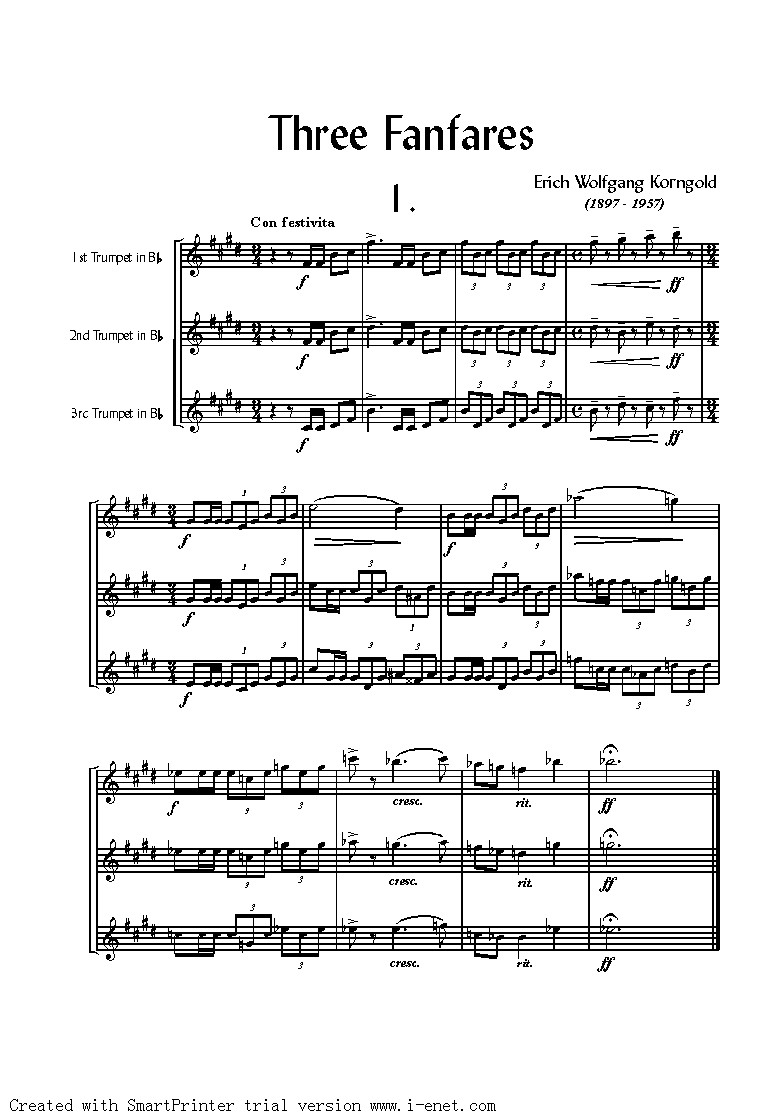 Three Fanfares其它曲谱（图1）