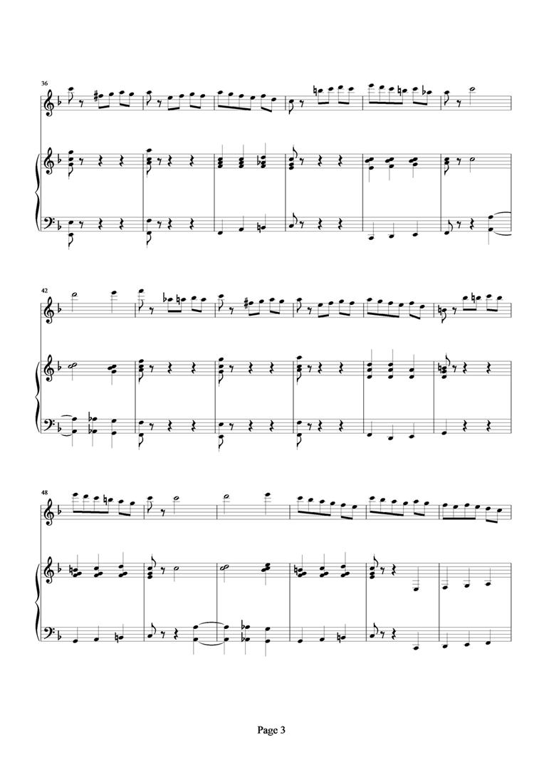睡美人（长笛&钢琴）其它曲谱（图3）