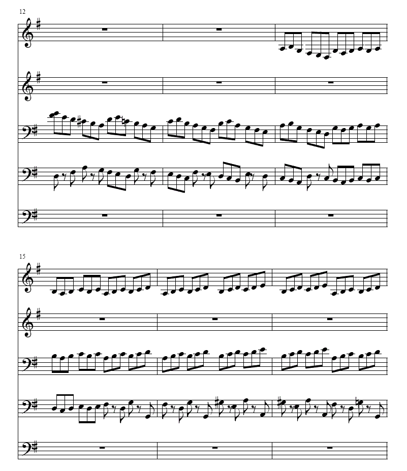 Ｇ大调赋格曲(铜管五重奏)其它曲谱（图3）