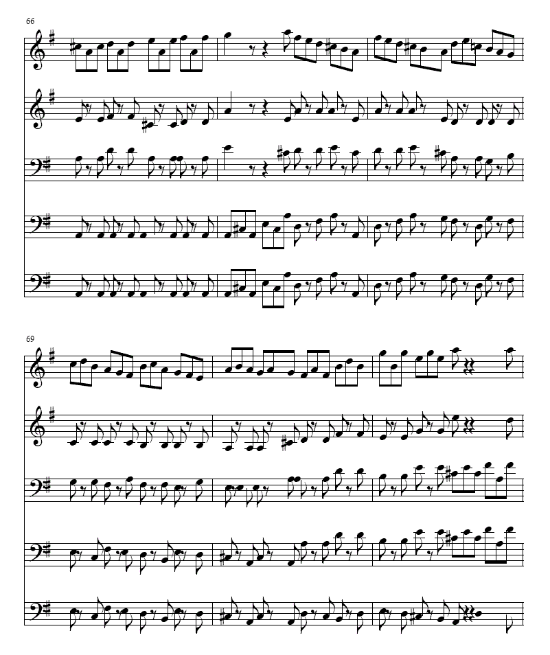 Ｇ大调赋格曲(铜管五重奏)其它曲谱（图11）