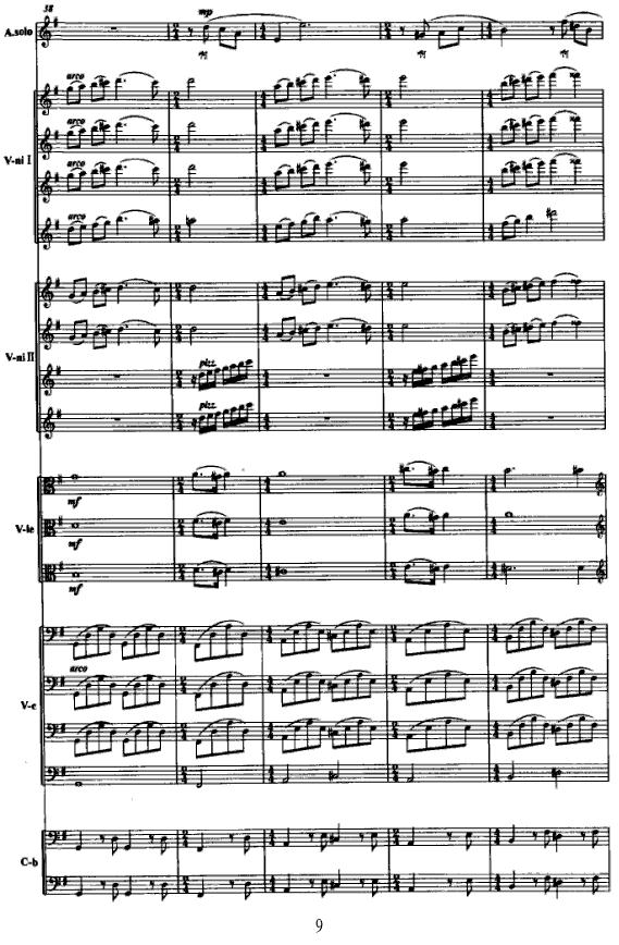 半个月亮爬上来（弦乐队+独奏小提琴+女中音）其它曲谱（图9）