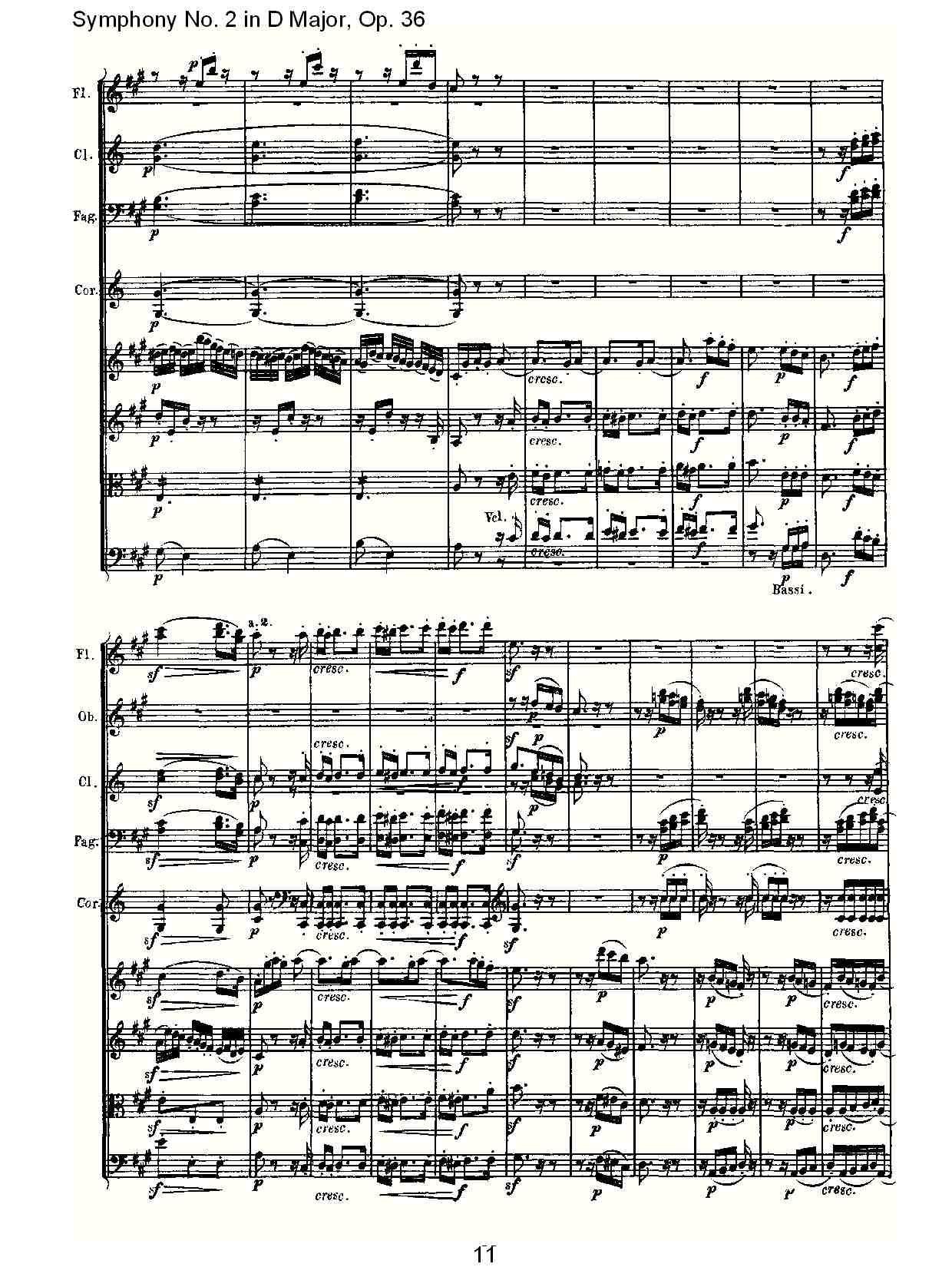 D大调第二交响曲 Op.36 第二乐章其它曲谱（图12）