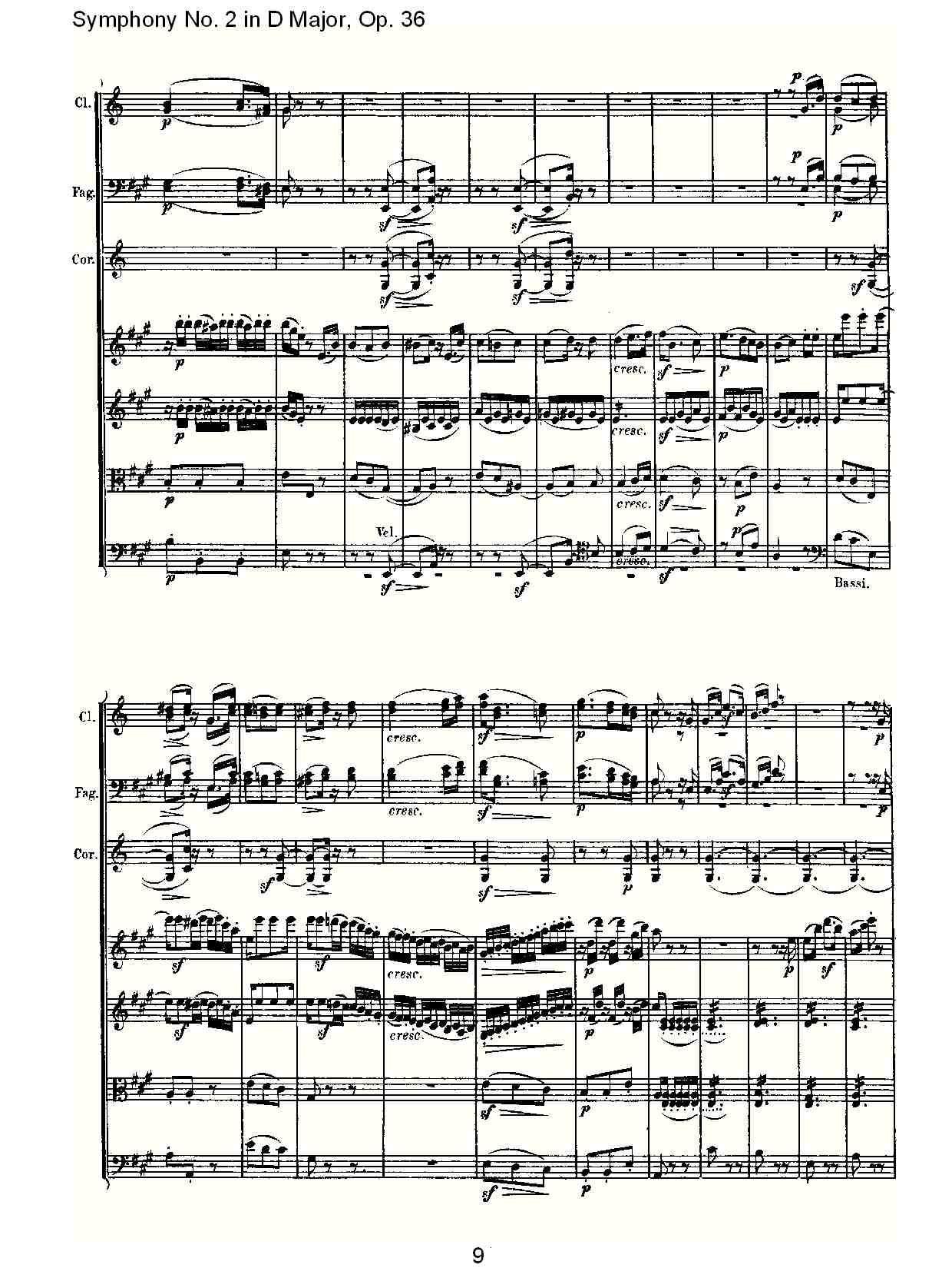 D大调第二交响曲 Op.36 第二乐章其它曲谱（图10）