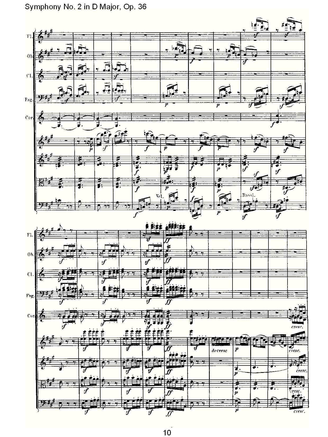D大调第二交响曲 Op.36 第二乐章其它曲谱（图11）
