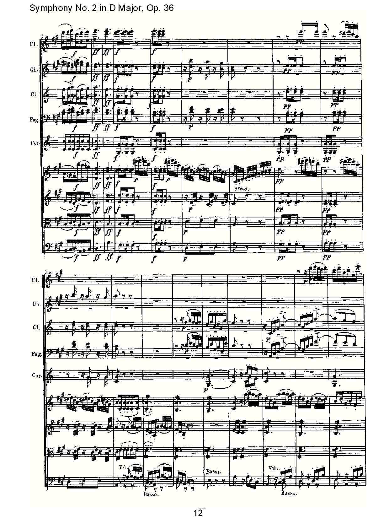 D大调第二交响曲 Op.36 第二乐章其它曲谱（图13）