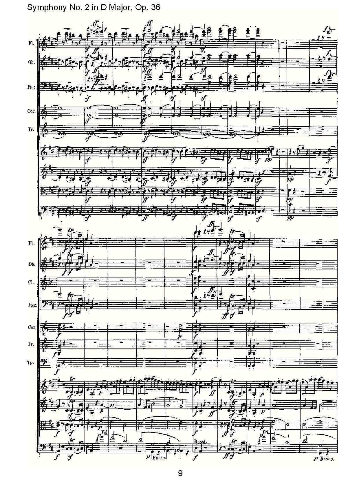 D大调第二交响曲 Op.36　第四乐章其它曲谱（图9）