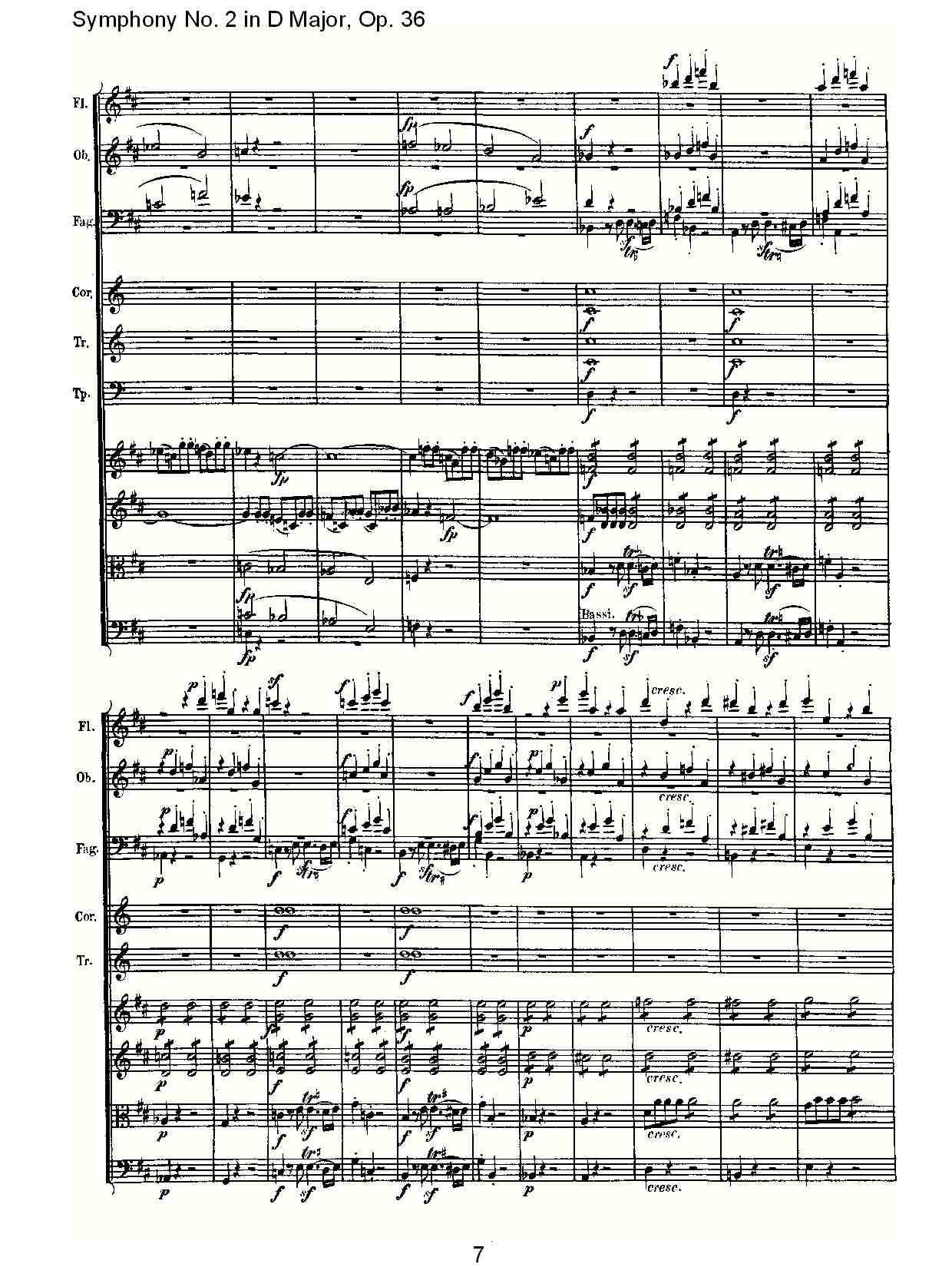 D大调第二交响曲 Op.36　第四乐章其它曲谱（图7）