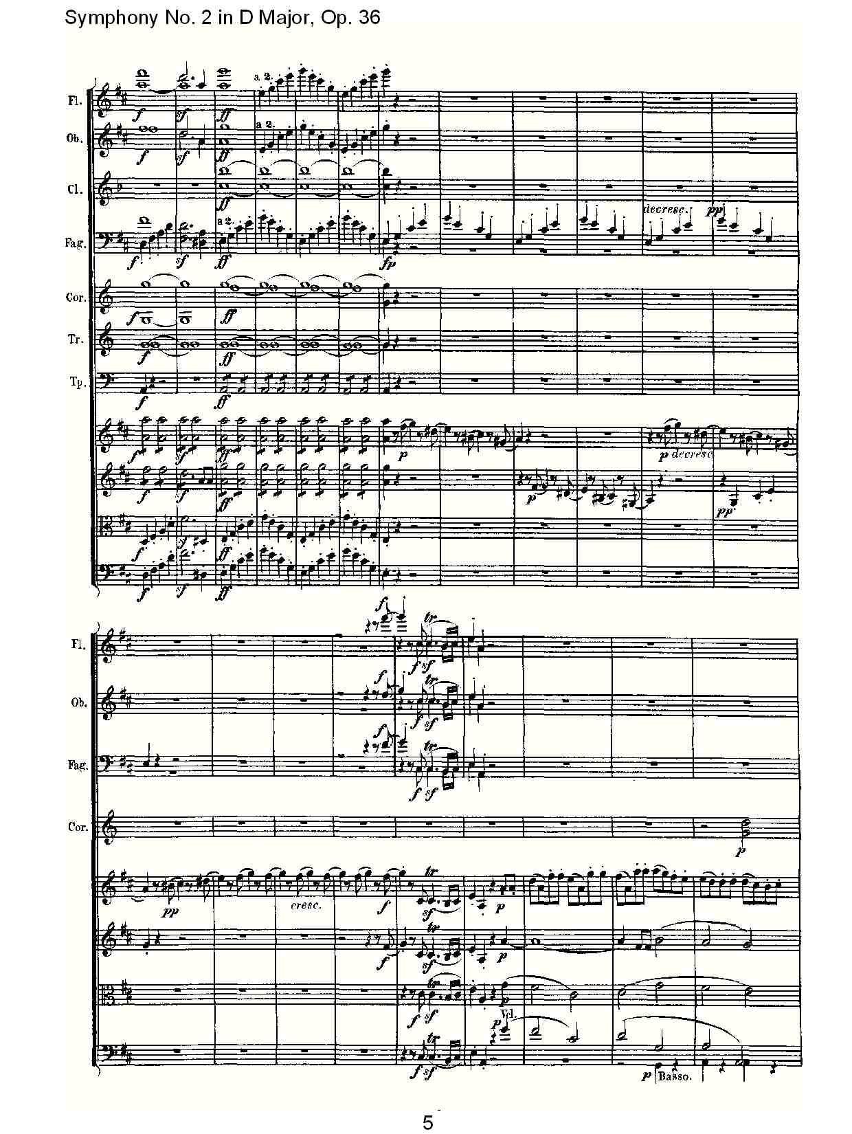 D大调第二交响曲 Op.36　第四乐章其它曲谱（图5）