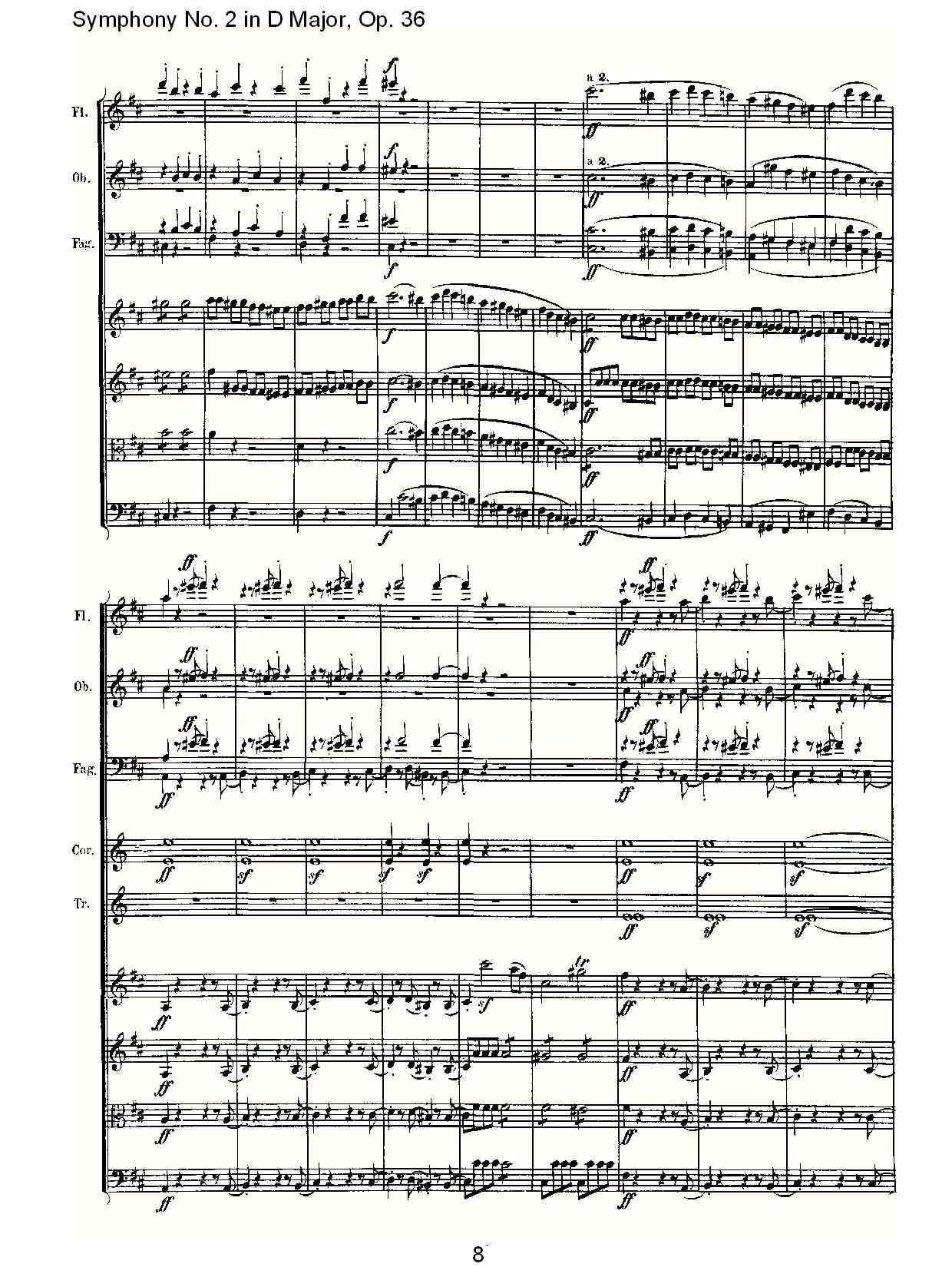 D大调第二交响曲 Op.36　第四乐章其它曲谱（图8）