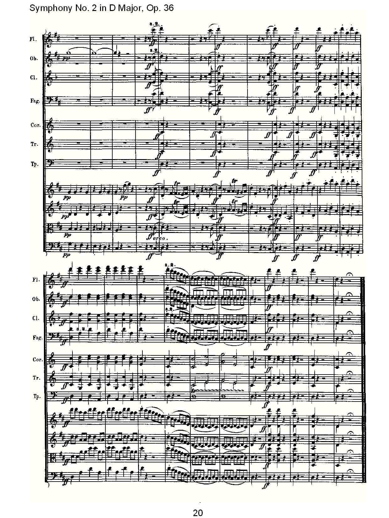 D大调第二交响曲 Op.36　第四乐章其它曲谱（图20）