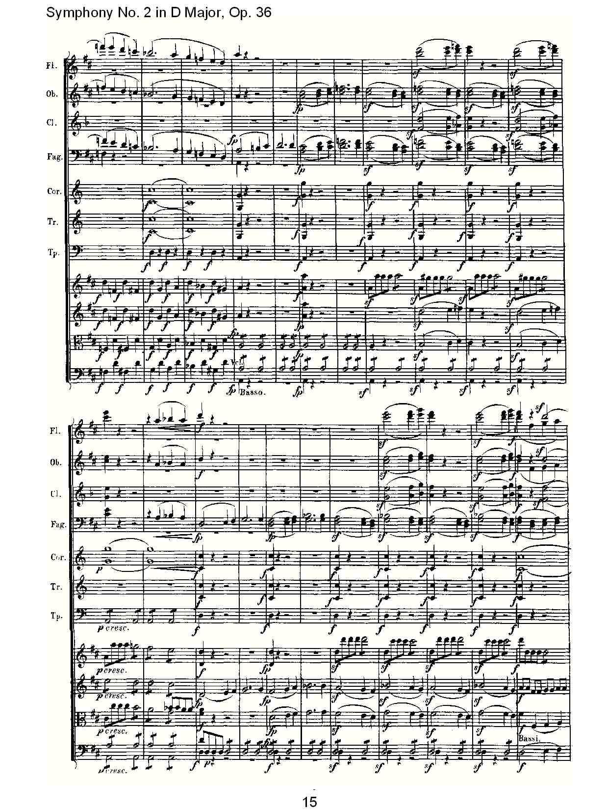 D大调第二交响曲 Op.36　第四乐章其它曲谱（图15）