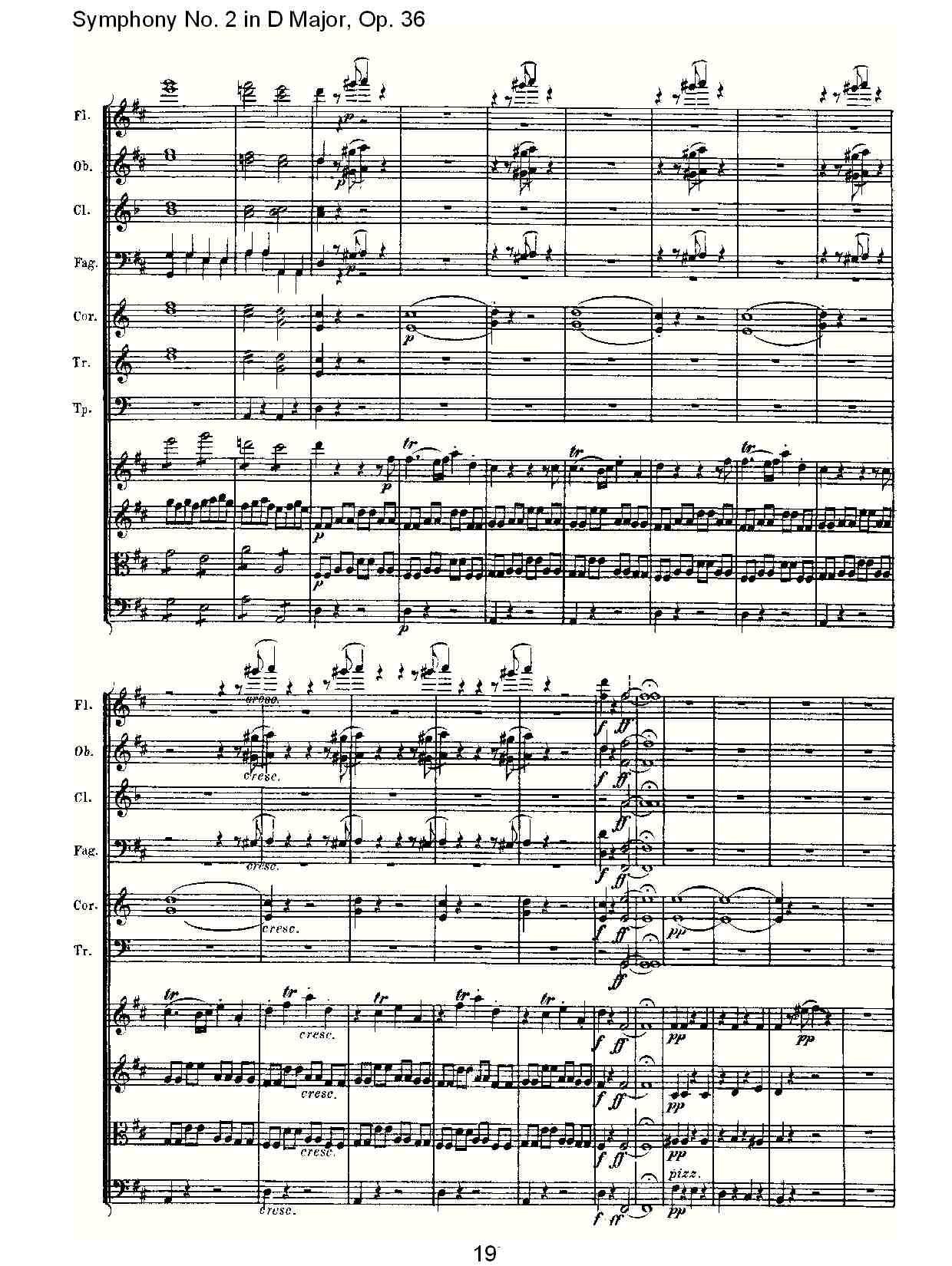 D大调第二交响曲 Op.36　第四乐章其它曲谱（图19）