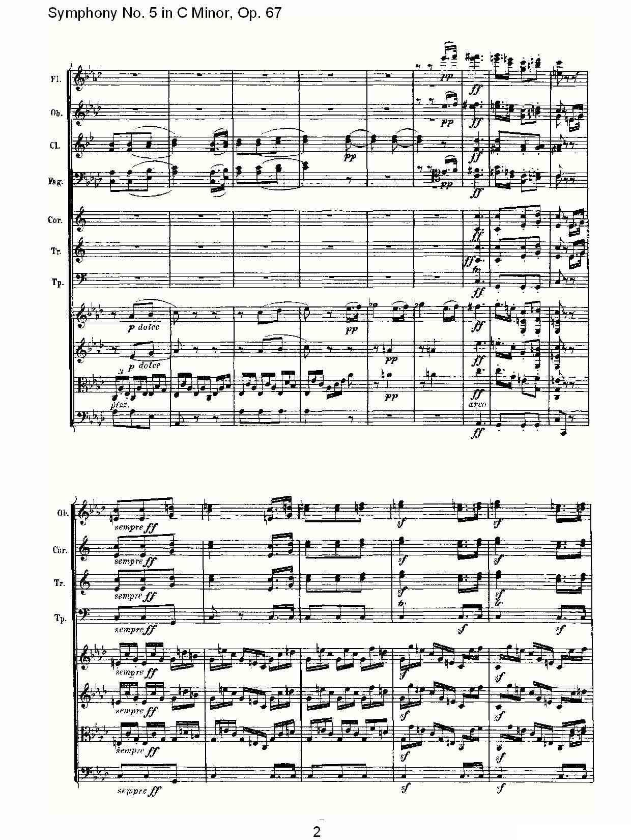 C小调第五交响曲 Op.67第二乐章其它曲谱（图2）