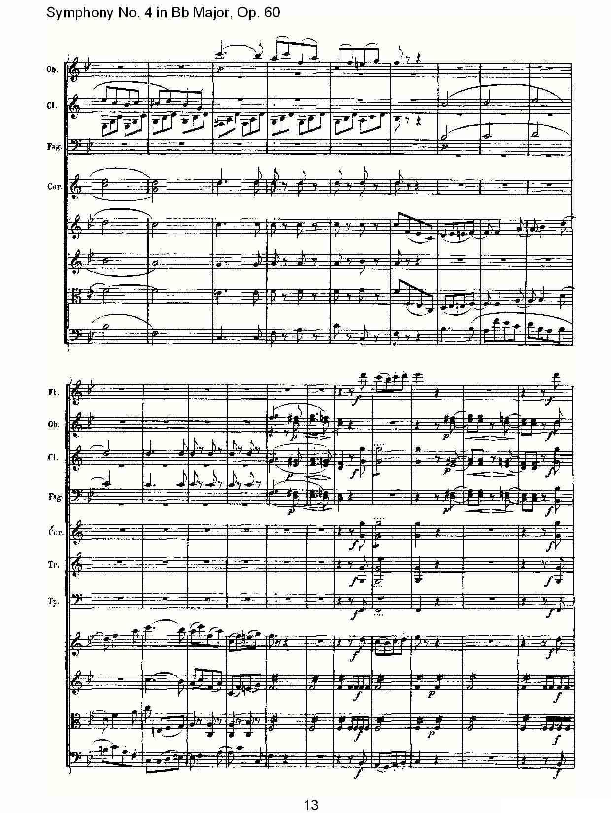 bB大调第四交响曲 Op.60第四乐章其它曲谱（图13）